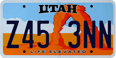 UT license plate Z453NN