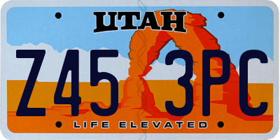 UT license plate Z453PC