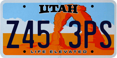 UT license plate Z453PS