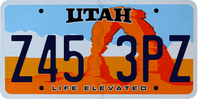 UT license plate Z453PZ