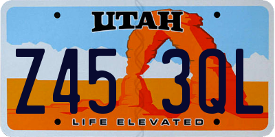 UT license plate Z453QL