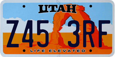 UT license plate Z453RF
