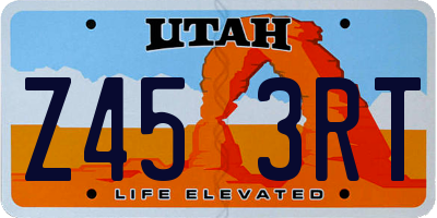 UT license plate Z453RT