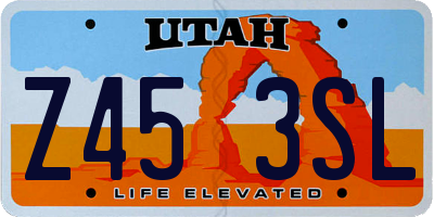 UT license plate Z453SL