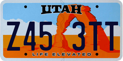 UT license plate Z453TT