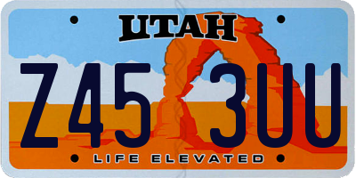 UT license plate Z453UU