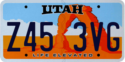 UT license plate Z453VG