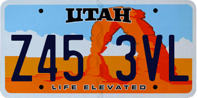 UT license plate Z453VL
