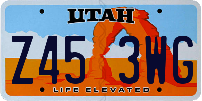 UT license plate Z453WG