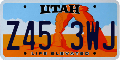 UT license plate Z453WJ
