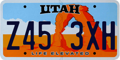 UT license plate Z453XH