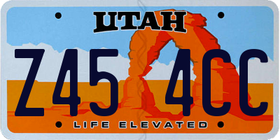 UT license plate Z454CC