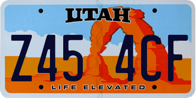 UT license plate Z454CF
