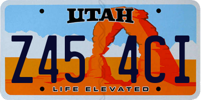 UT license plate Z454CI