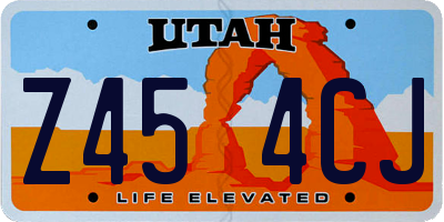 UT license plate Z454CJ