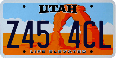 UT license plate Z454CL