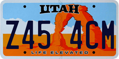 UT license plate Z454CM