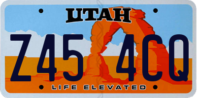 UT license plate Z454CQ