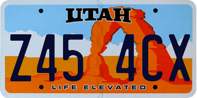 UT license plate Z454CX
