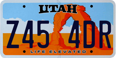UT license plate Z454DR