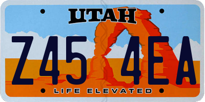 UT license plate Z454EA