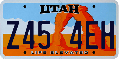 UT license plate Z454EH