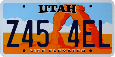UT license plate Z454EL