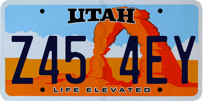 UT license plate Z454EY
