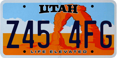 UT license plate Z454FG