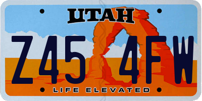 UT license plate Z454FW