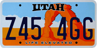 UT license plate Z454GG