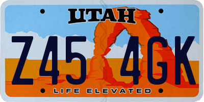 UT license plate Z454GK