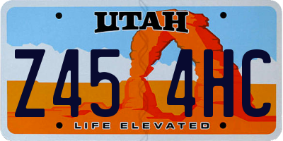 UT license plate Z454HC
