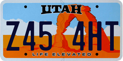 UT license plate Z454HT