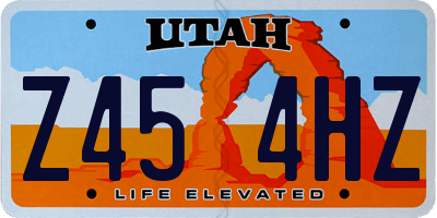 UT license plate Z454HZ