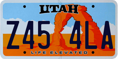 UT license plate Z454LA