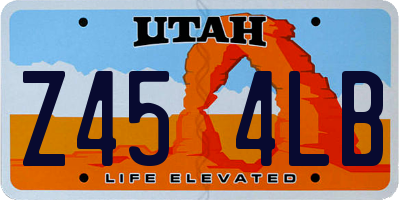 UT license plate Z454LB