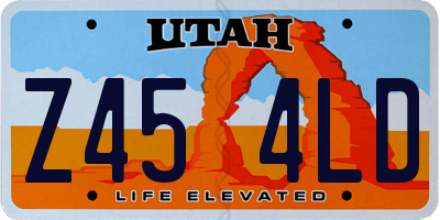 UT license plate Z454LD