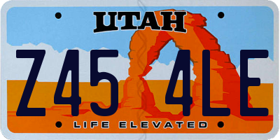 UT license plate Z454LE