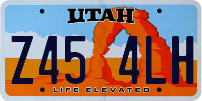 UT license plate Z454LH