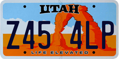 UT license plate Z454LP