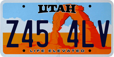 UT license plate Z454LV