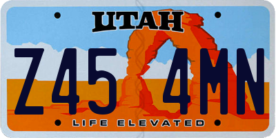 UT license plate Z454MN