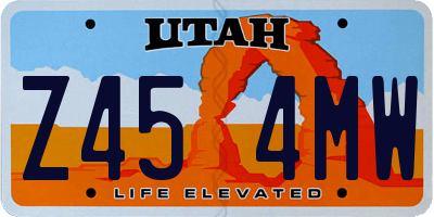 UT license plate Z454MW