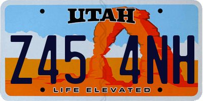 UT license plate Z454NH