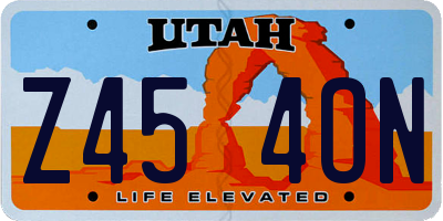 UT license plate Z454ON