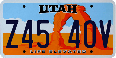 UT license plate Z454OV