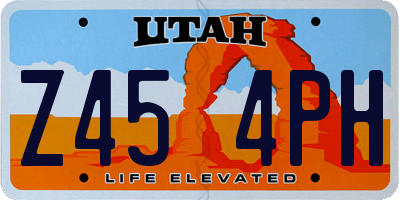 UT license plate Z454PH