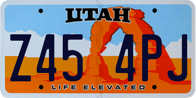 UT license plate Z454PJ