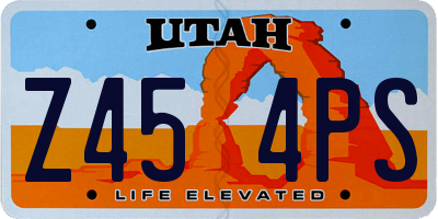 UT license plate Z454PS